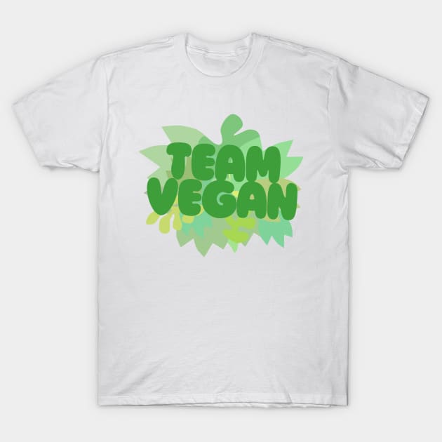 TEAM VEGAN / Awesome original typography design T-Shirt by DankFutura